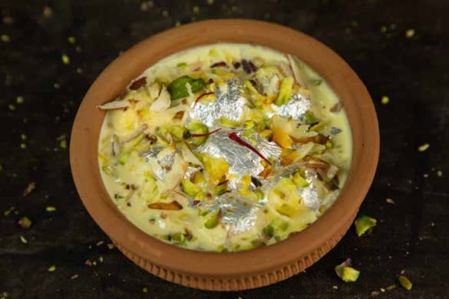 Mithai and plated desserts from Chhappan Bhog, the group's sweets kitchen