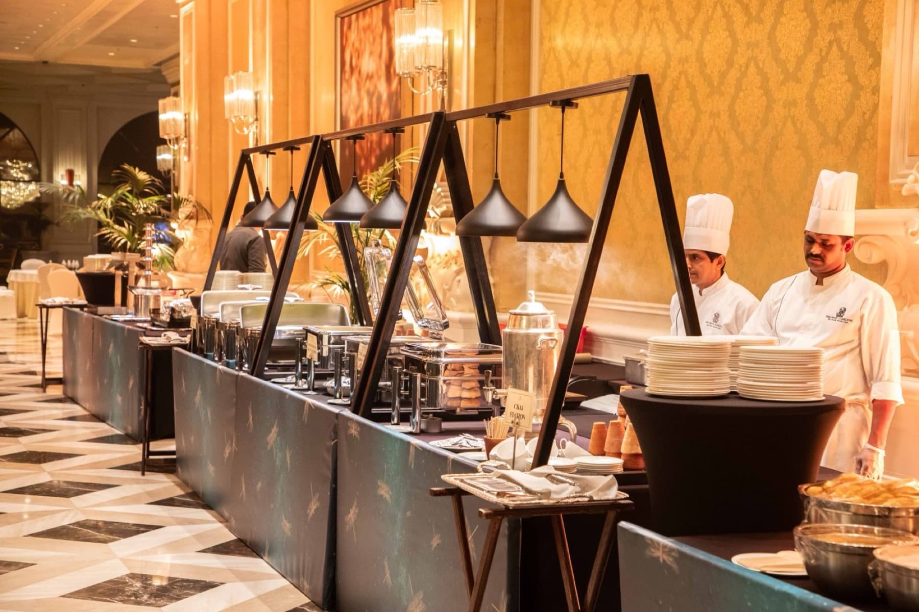 Cater Inc. chefs and service team at the Emirates Palace ballroom buffet