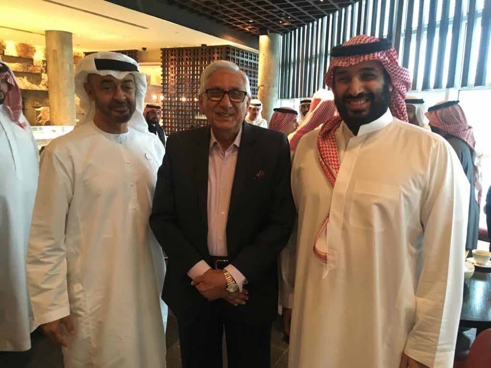 Founder Vinay Varma with HH Sheikh Mohammed bin Zayed Al Nahyan and HH Mohammed bin Salman